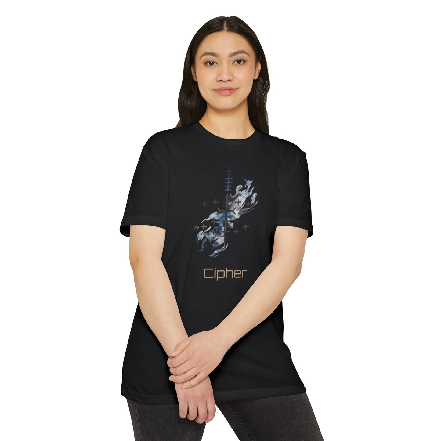 T-shirt graphique Cipher — design technologique abstrait Bonorial