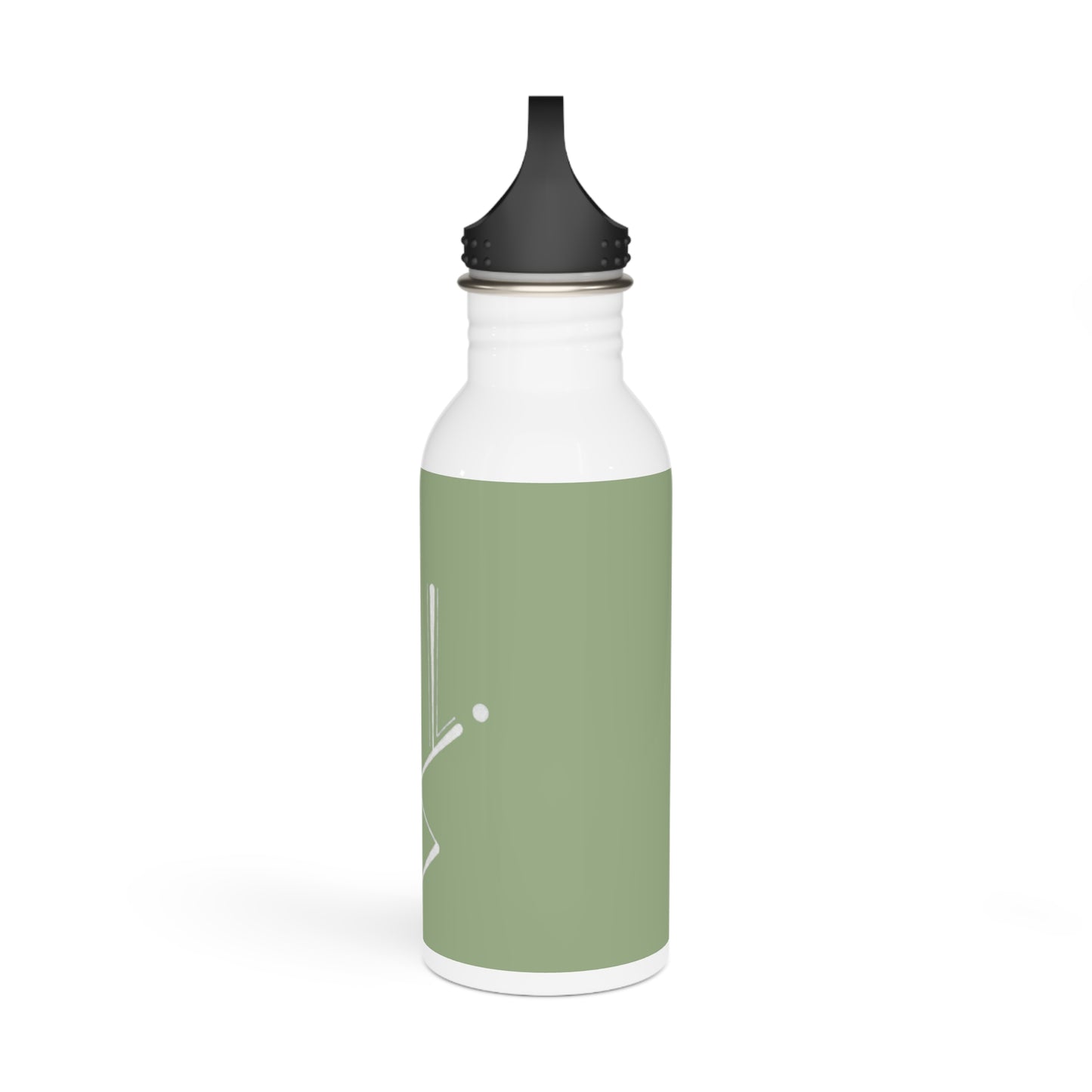 Green Minimalist Geometric Stainless Steel Water Bottle