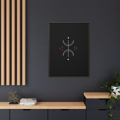 Minimalist Crescent Moon Wall Art — Matte Framed Canvas