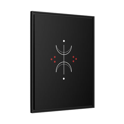 Minimalist Crescent Moon Wall Art — Matte Framed Canvas