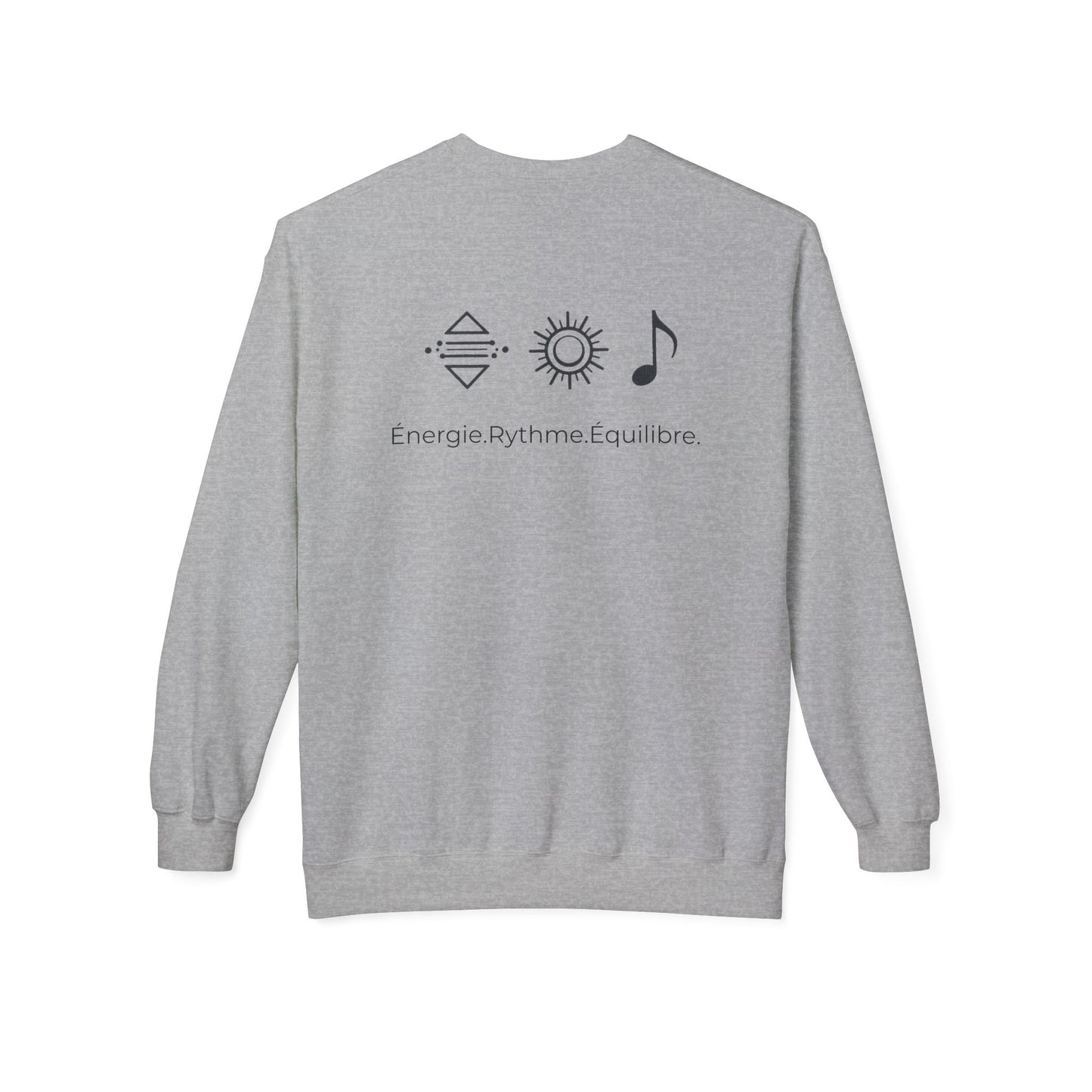Sweat-shirt col rond Sunrise Balance — « Énergie Rythme Équilibre »