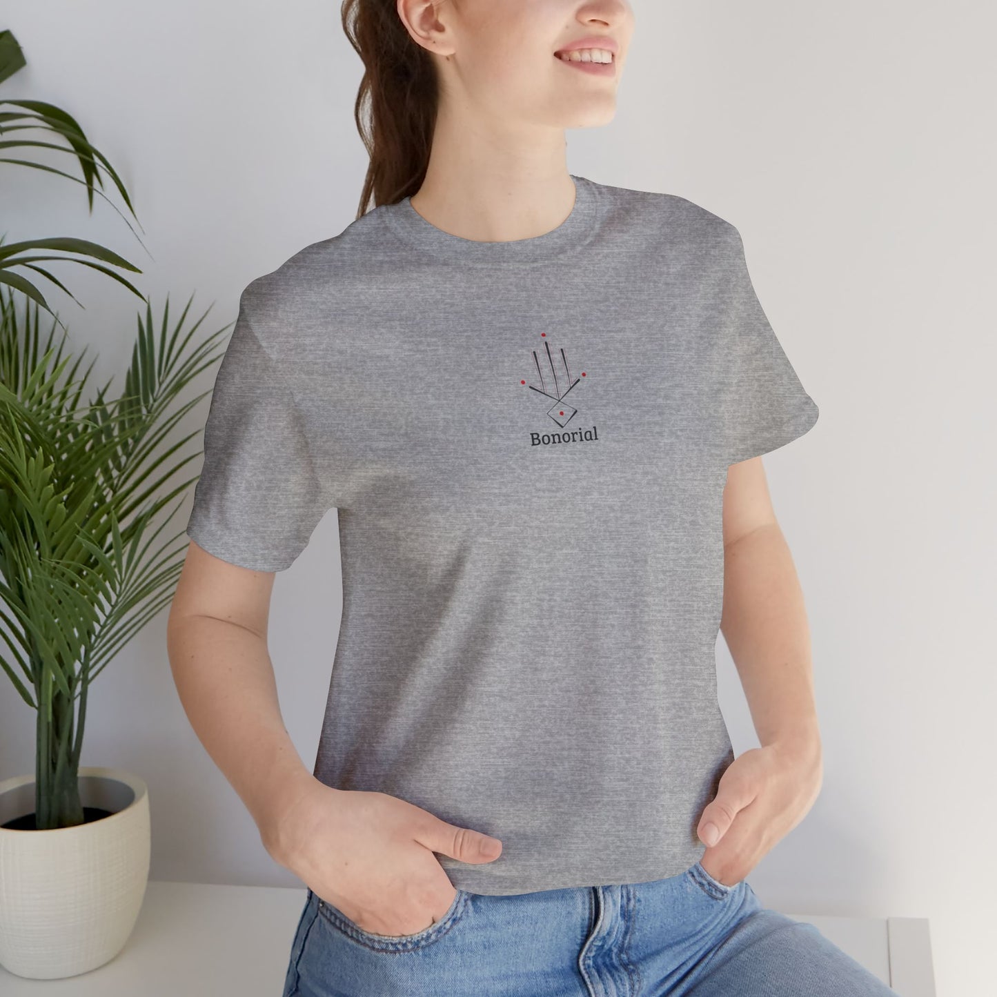 Minimal Geometric T‑Shirt — Abstract Line & Dot Design