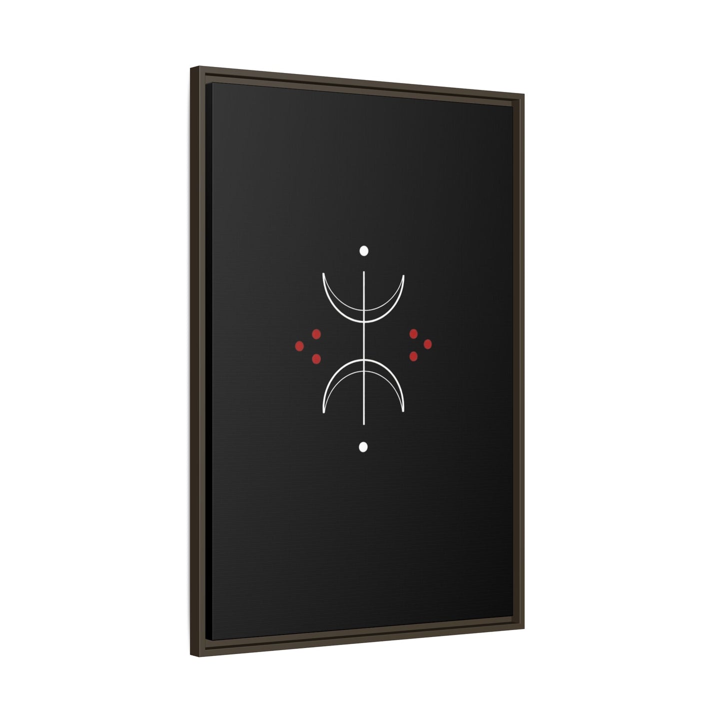 Minimalist Crescent Moon Wall Art — Matte Framed Canvas