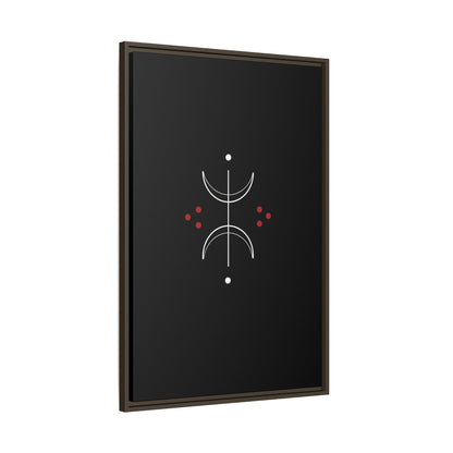 Minimalist Crescent Moon Wall Art — Matte Framed Canvas