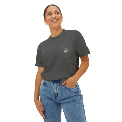T-shirt à poche Bonorial — t-shirt teint en pièce à logo minimal