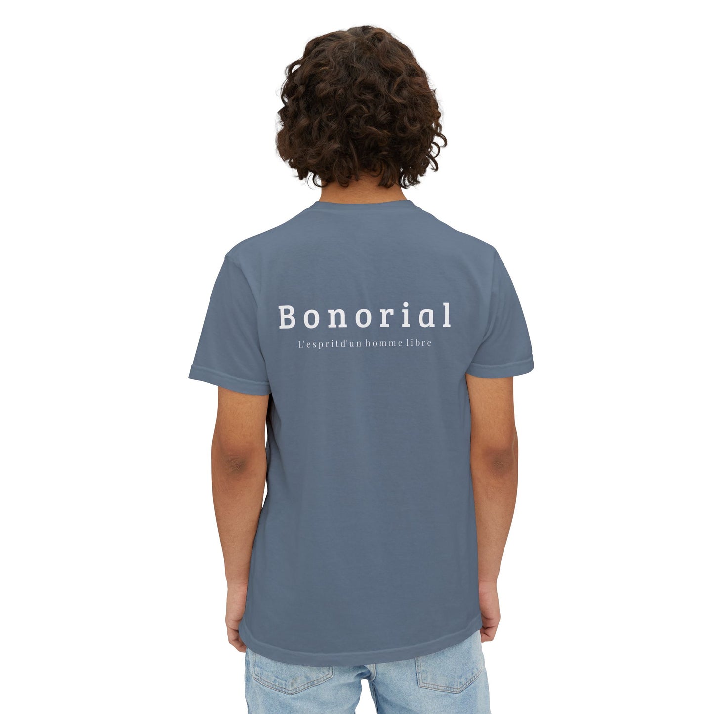 T-shirt à poche Bonorial — t-shirt teint en pièce à logo minimal