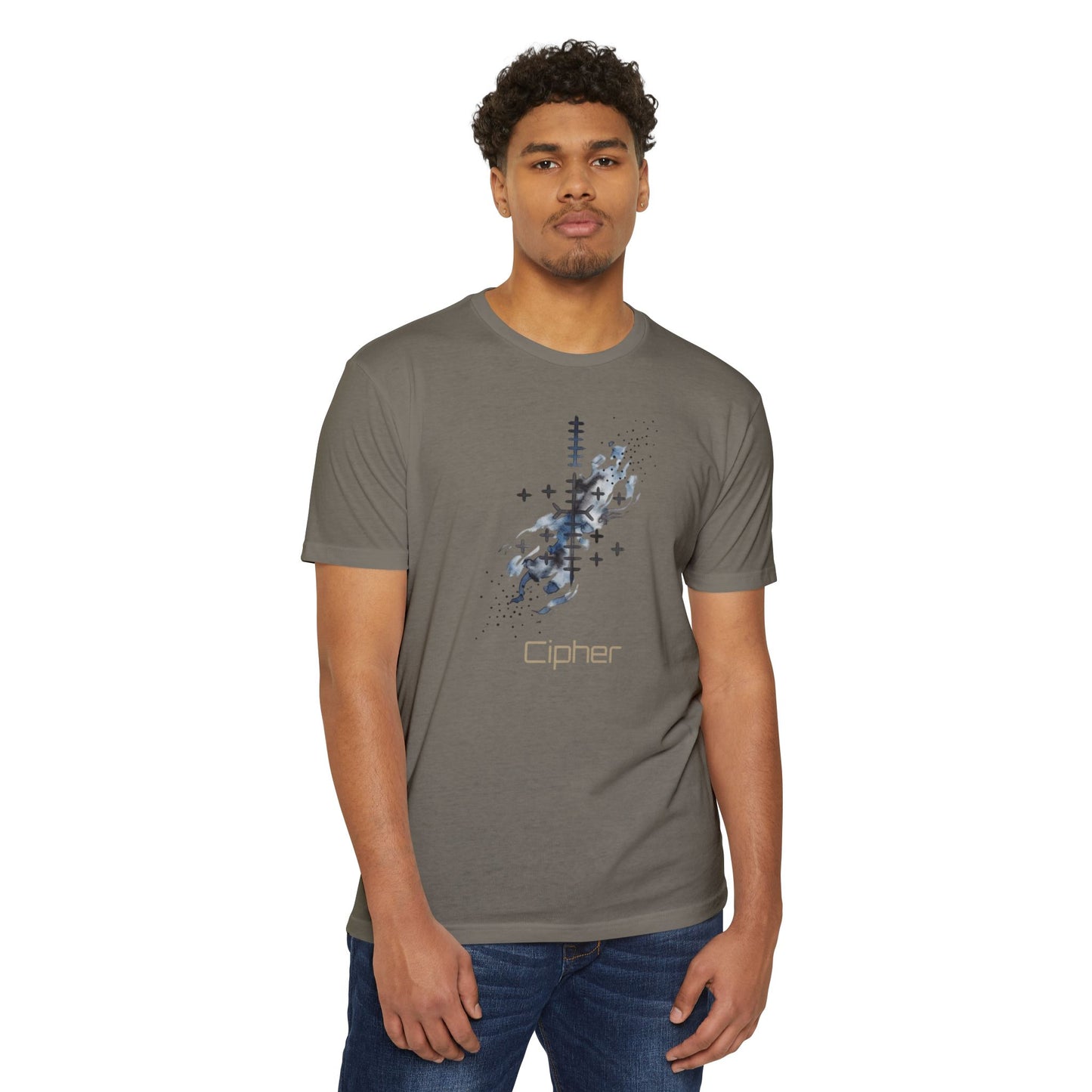 T-shirt graphique Cipher — design technologique abstrait Bonorial