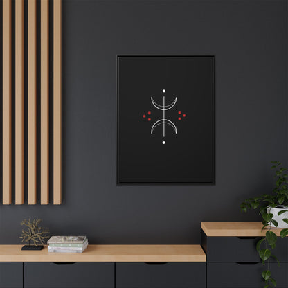 Minimalist Crescent Moon Wall Art — Matte Framed Canvas
