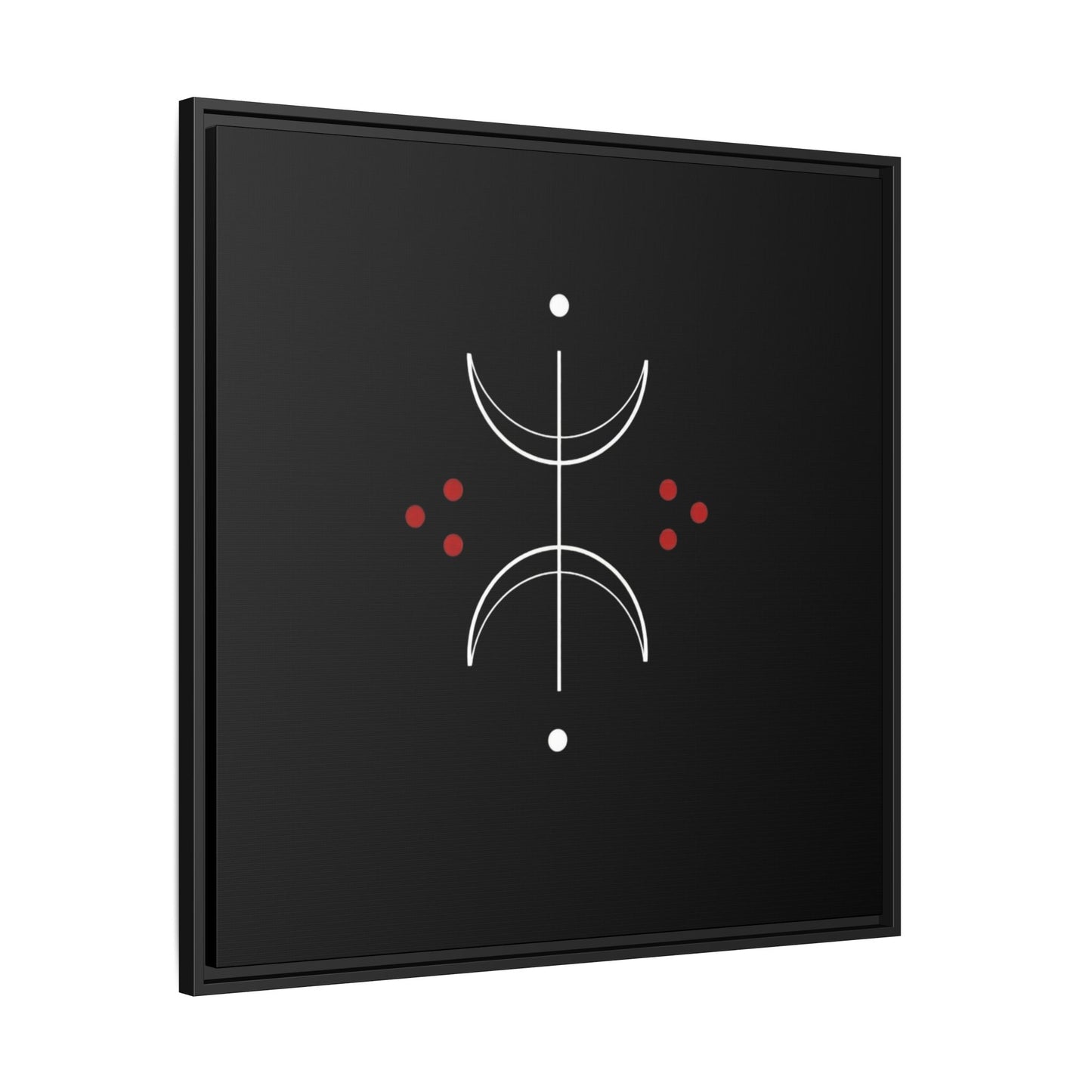Minimalist Crescent Moon Wall Art — Matte Framed Canvas