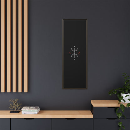 Minimalist Crescent Moon Wall Art — Matte Framed Canvas