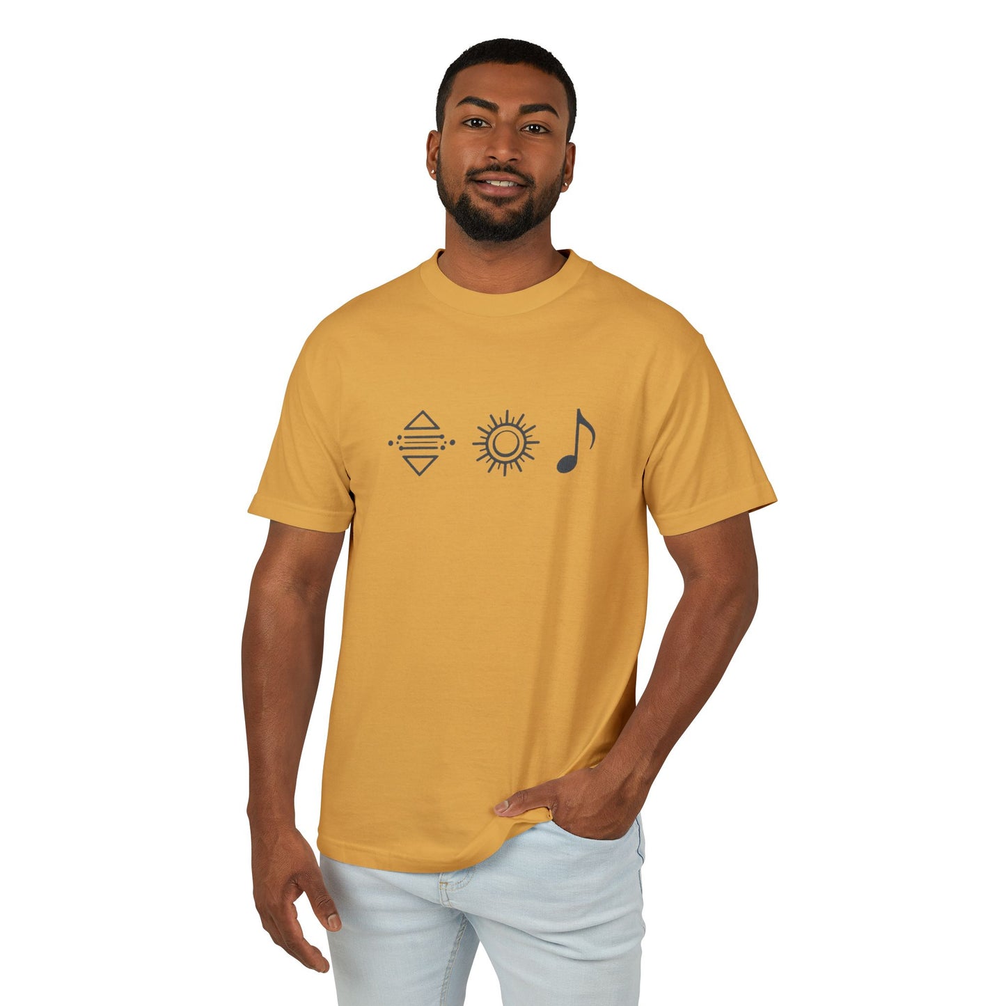 T-shirt en coton à logo Bonorial minimaliste — Soleil, rythme et équilibre