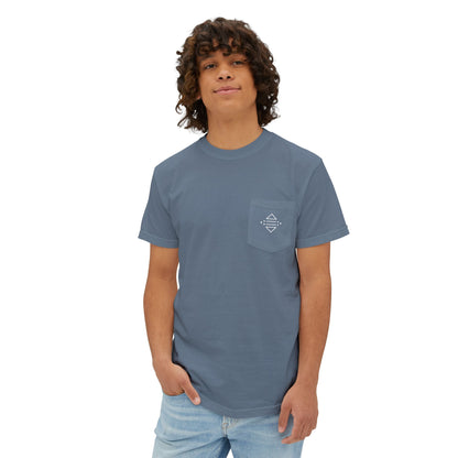 T-shirt à poche Bonorial — t-shirt teint en pièce à logo minimal