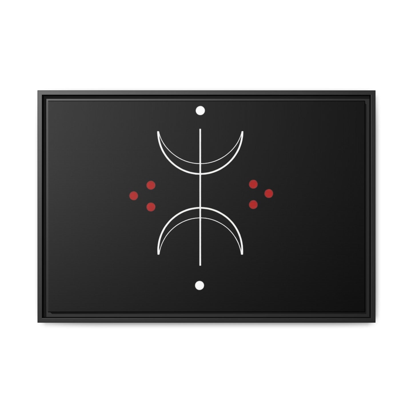 Minimalist Crescent Moon Wall Art — Matte Framed Canvas