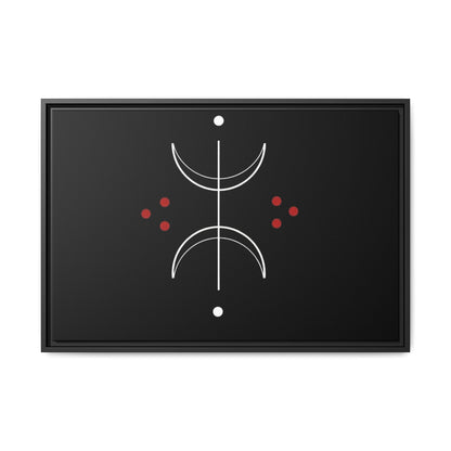 Minimalist Crescent Moon Wall Art — Matte Framed Canvas
