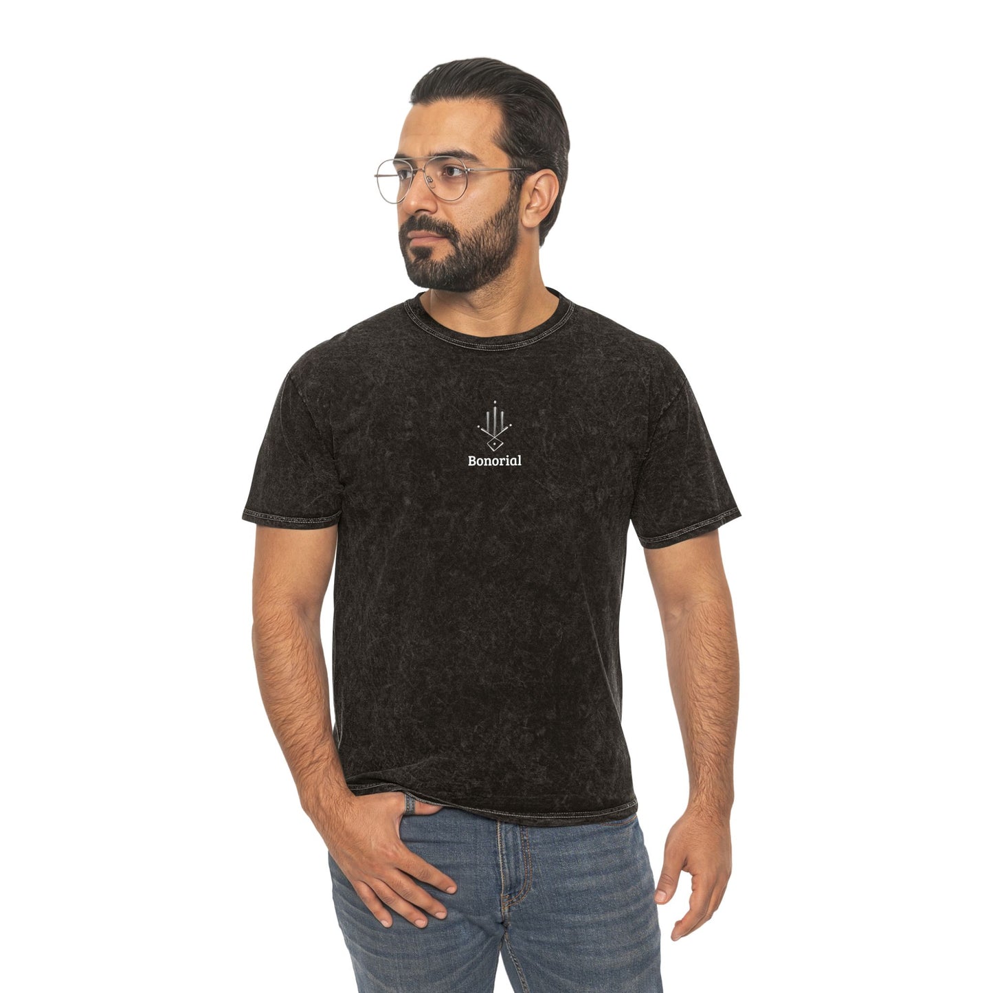 Mineral Wash T‑Shirt — Minimalist Sacred Geometry Graphic