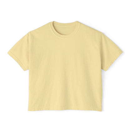 Bonorial Boho t-shirt graphique coupe boxy — haut court décontracté pour femme