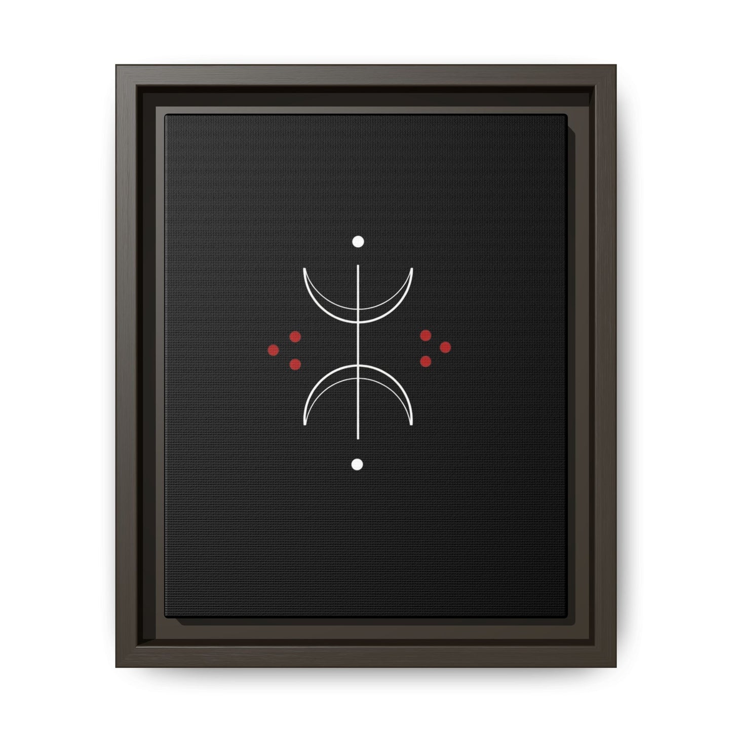 Minimalist Crescent Moon Wall Art — Matte Framed Canvas