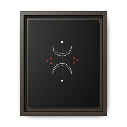 Minimalist Crescent Moon Wall Art — Matte Framed Canvas