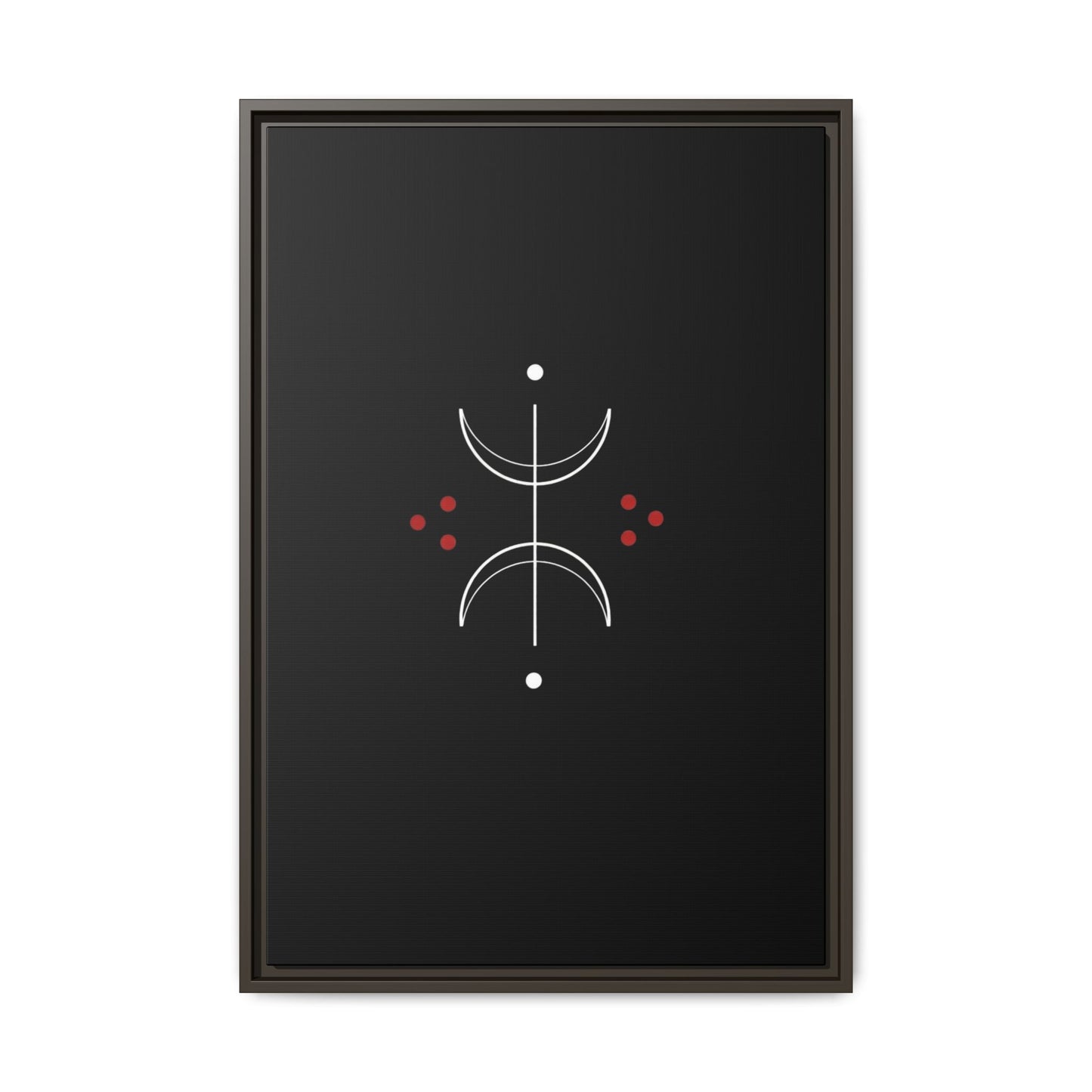 Minimalist Crescent Moon Wall Art — Matte Framed Canvas