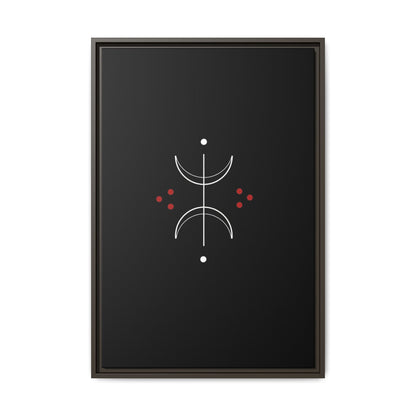 Minimalist Crescent Moon Wall Art — Matte Framed Canvas