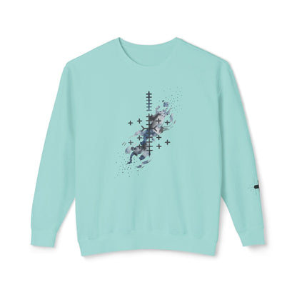 Sweat-shirt à col rond à motif floral abstrait Bonorial