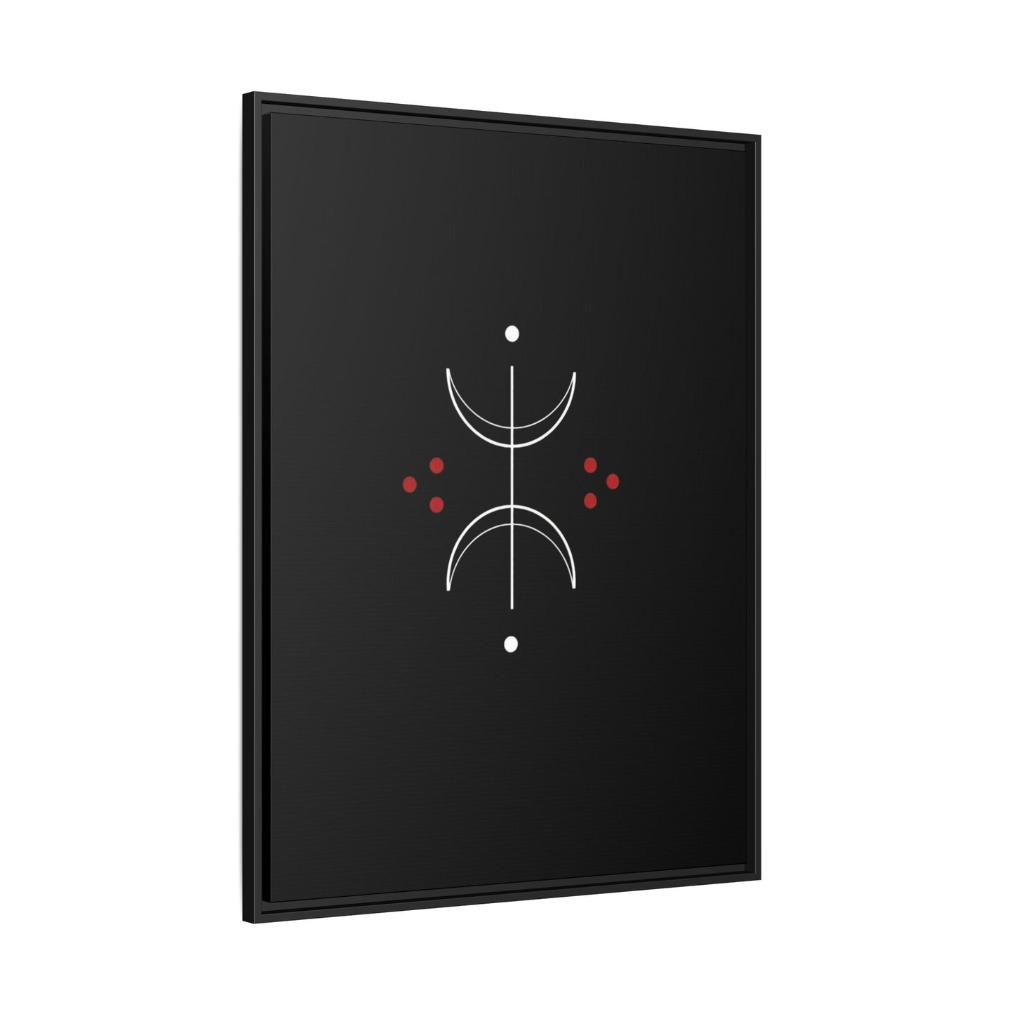 Minimalist Crescent Moon Wall Art — Matte Framed Canvas