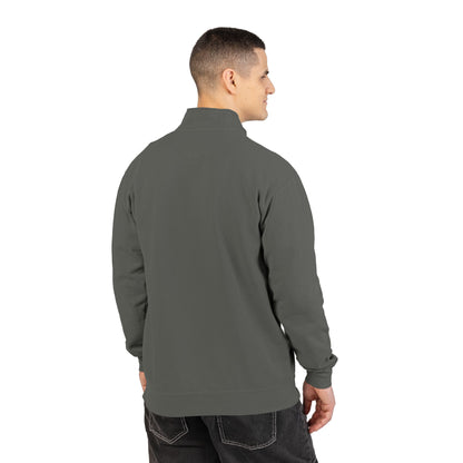 Minimal Geometric Logo Quarter-Zip Sweatshirt