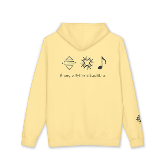Hoodie — Hoodie avec symbole Bonorial et imprimé au dos « Énergie Rythme Équilibre »
