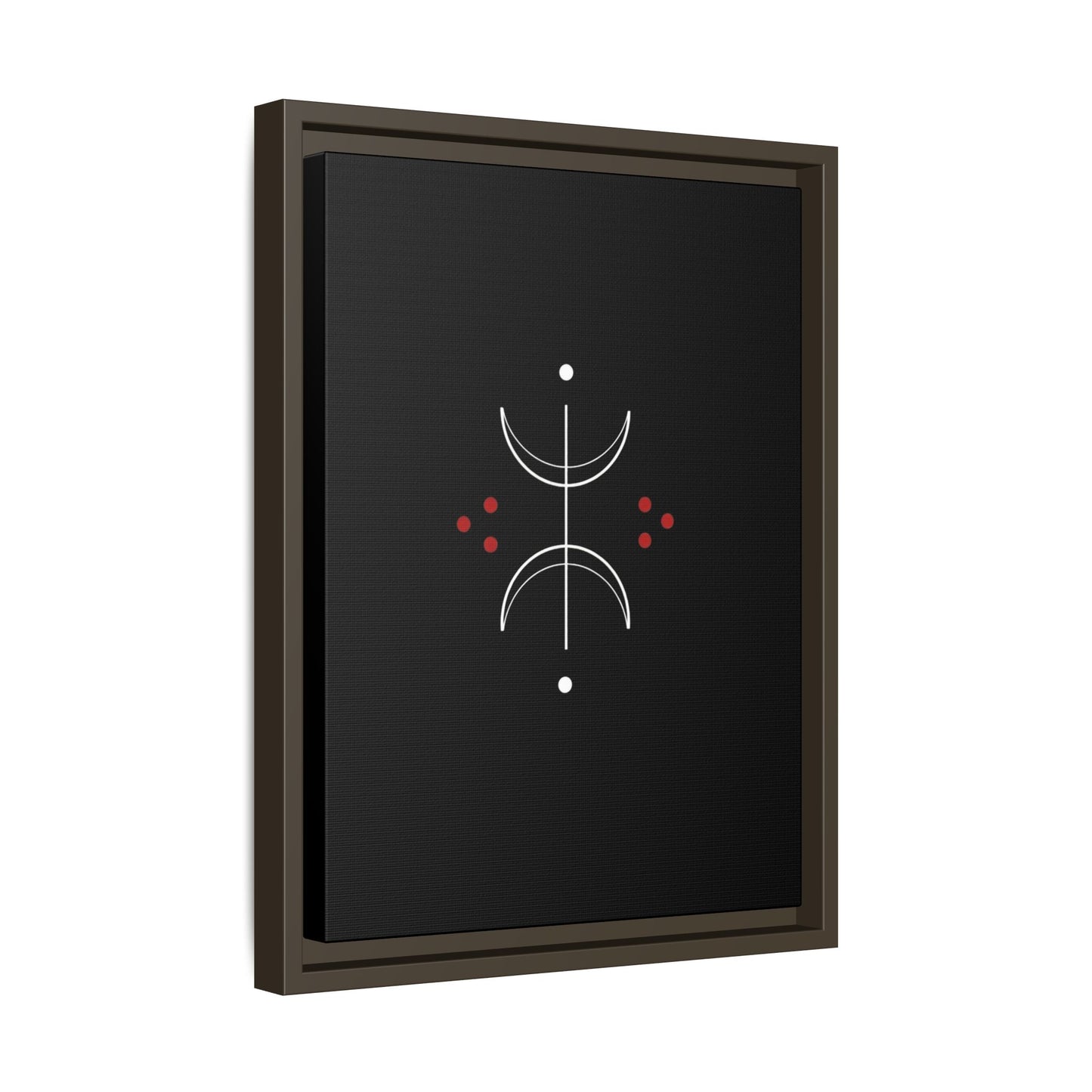 Minimalist Crescent Moon Wall Art — Matte Framed Canvas