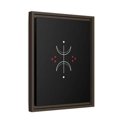 Minimalist Crescent Moon Wall Art — Matte Framed Canvas