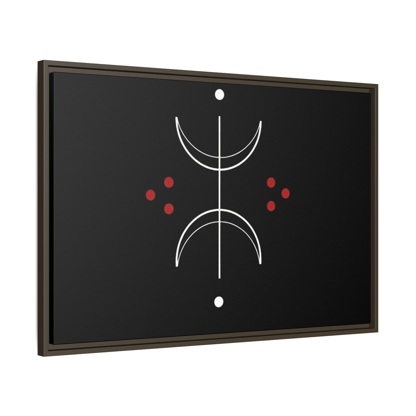 Minimalist Crescent Moon Wall Art — Matte Framed Canvas