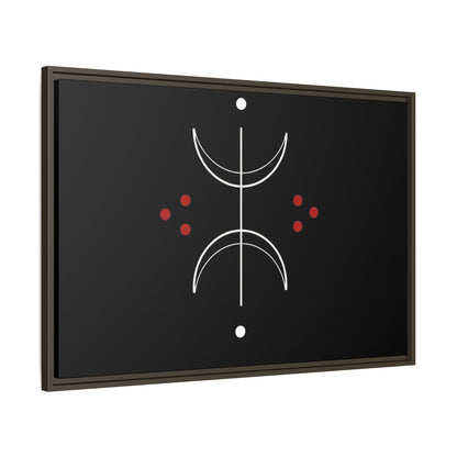 Minimalist Crescent Moon Wall Art — Matte Framed Canvas