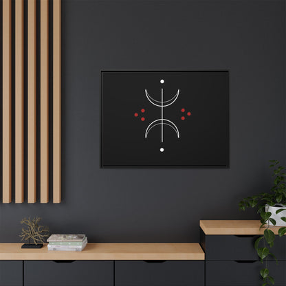 Minimalist Crescent Moon Wall Art — Matte Framed Canvas