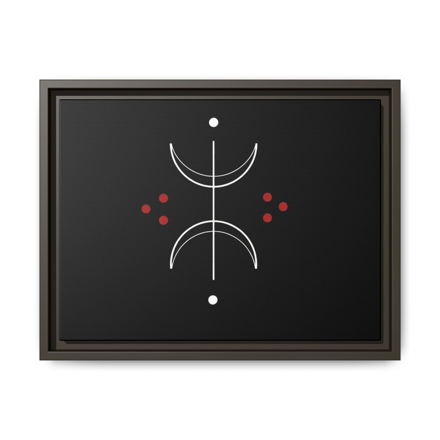 Minimalist Crescent Moon Wall Art — Matte Framed Canvas