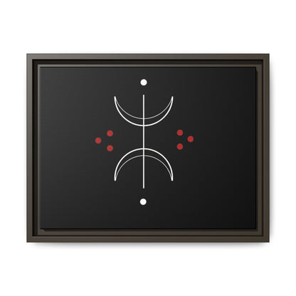 Minimalist Crescent Moon Wall Art — Matte Framed Canvas