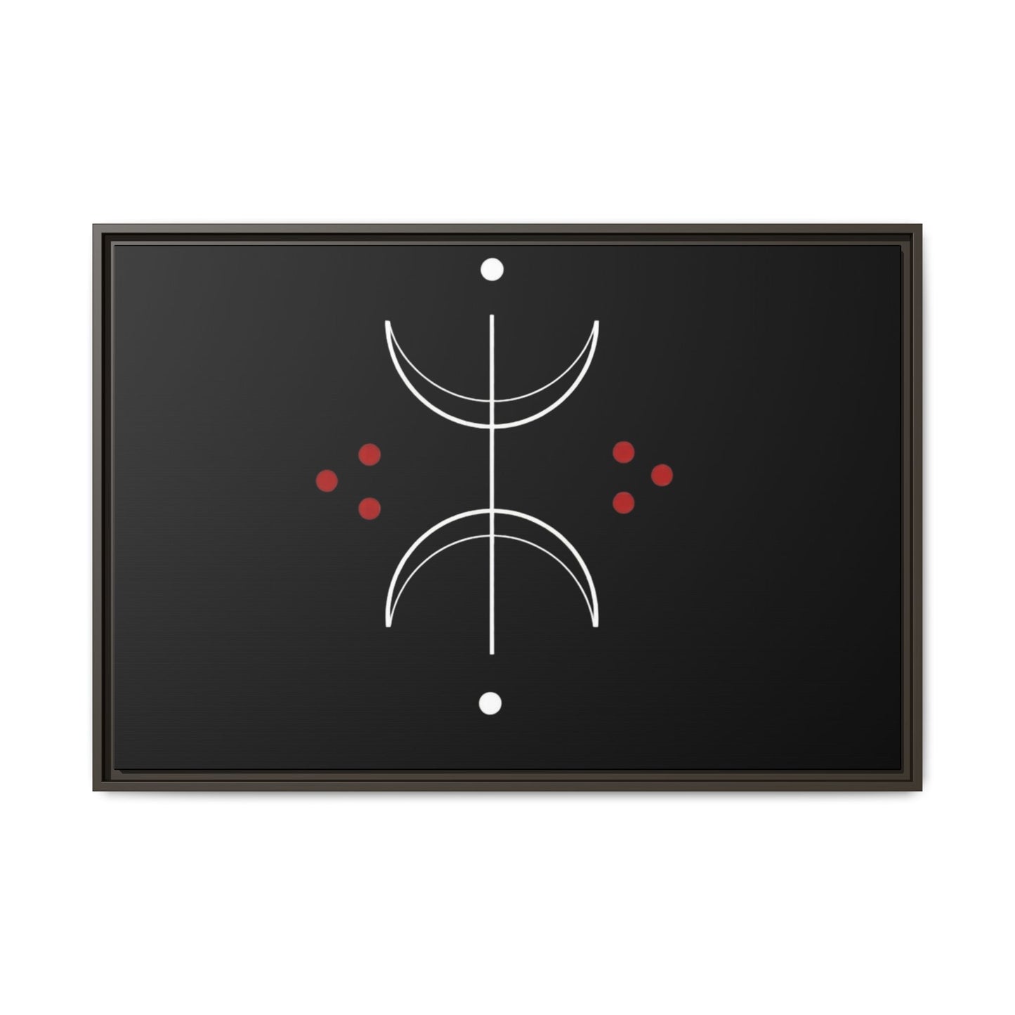 Minimalist Crescent Moon Wall Art — Matte Framed Canvas