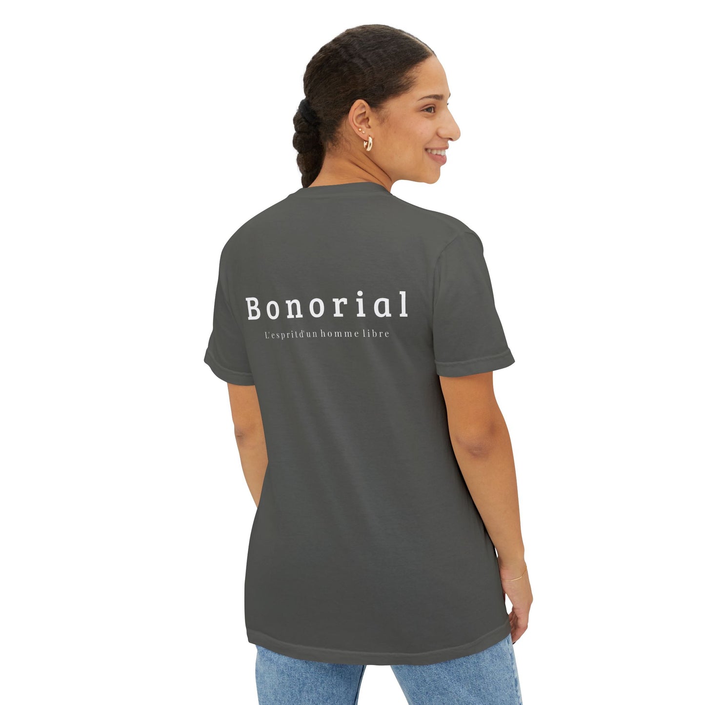 T-shirt à poche Bonorial — t-shirt teint en pièce à logo minimal