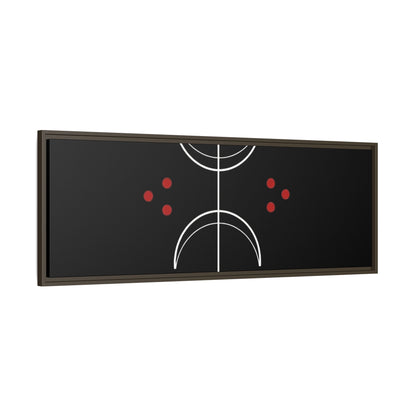 Minimalist Crescent Moon Wall Art — Matte Framed Canvas