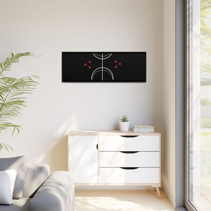 Minimalist Crescent Moon Wall Art — Matte Framed Canvas