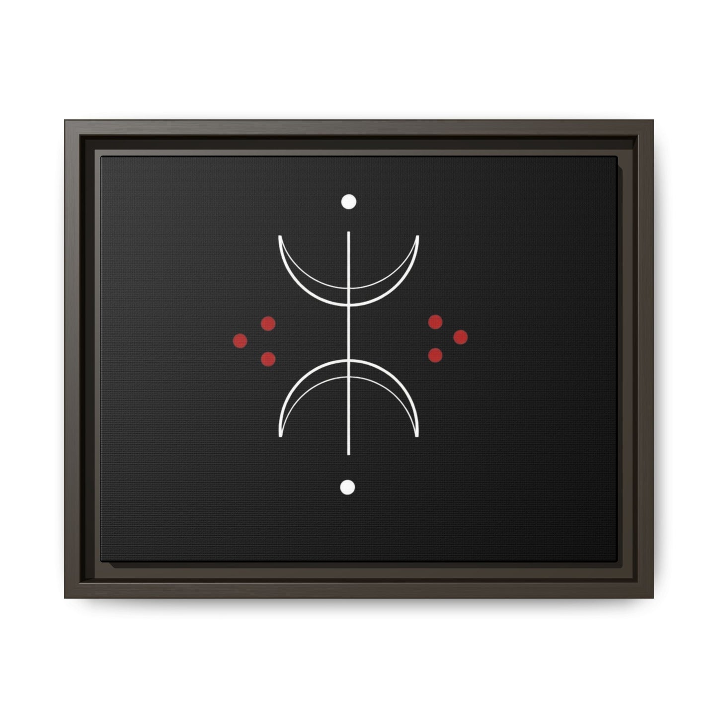 Minimalist Crescent Moon Wall Art — Matte Framed Canvas