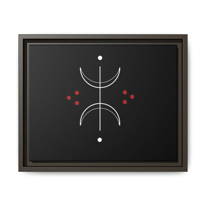 Minimalist Crescent Moon Wall Art — Matte Framed Canvas