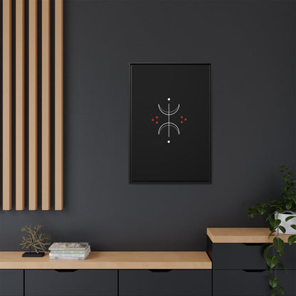 Minimalist Crescent Moon Wall Art — Matte Framed Canvas