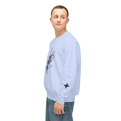 Sweat-shirt à col rond à motif floral abstrait Bonorial