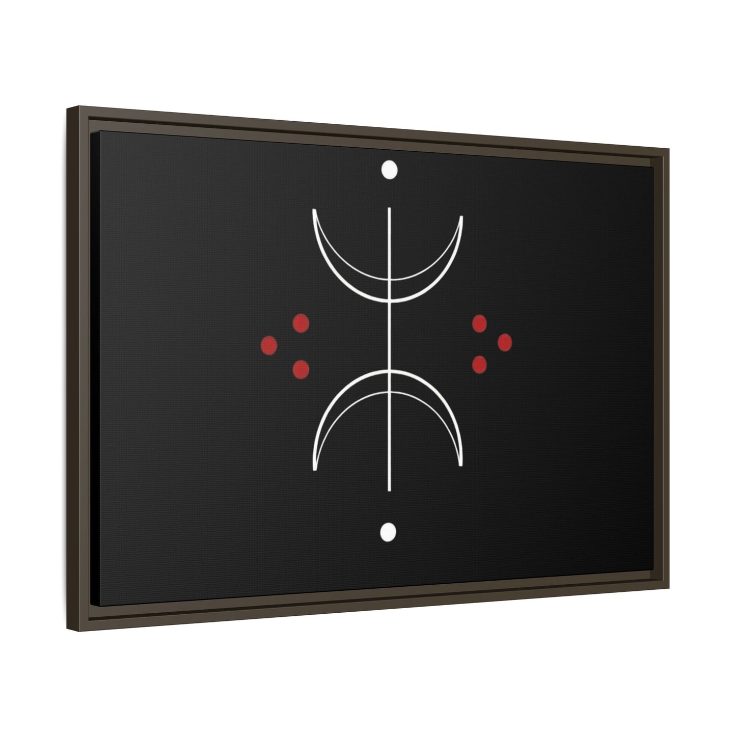 Minimalist Crescent Moon Wall Art — Matte Framed Canvas