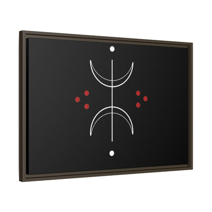 Minimalist Crescent Moon Wall Art — Matte Framed Canvas