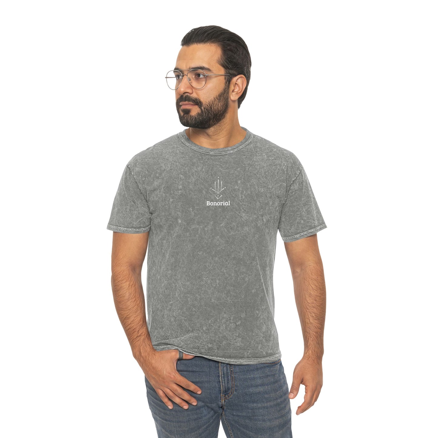 Mineral Wash T‑Shirt — Minimalist Sacred Geometry Graphic