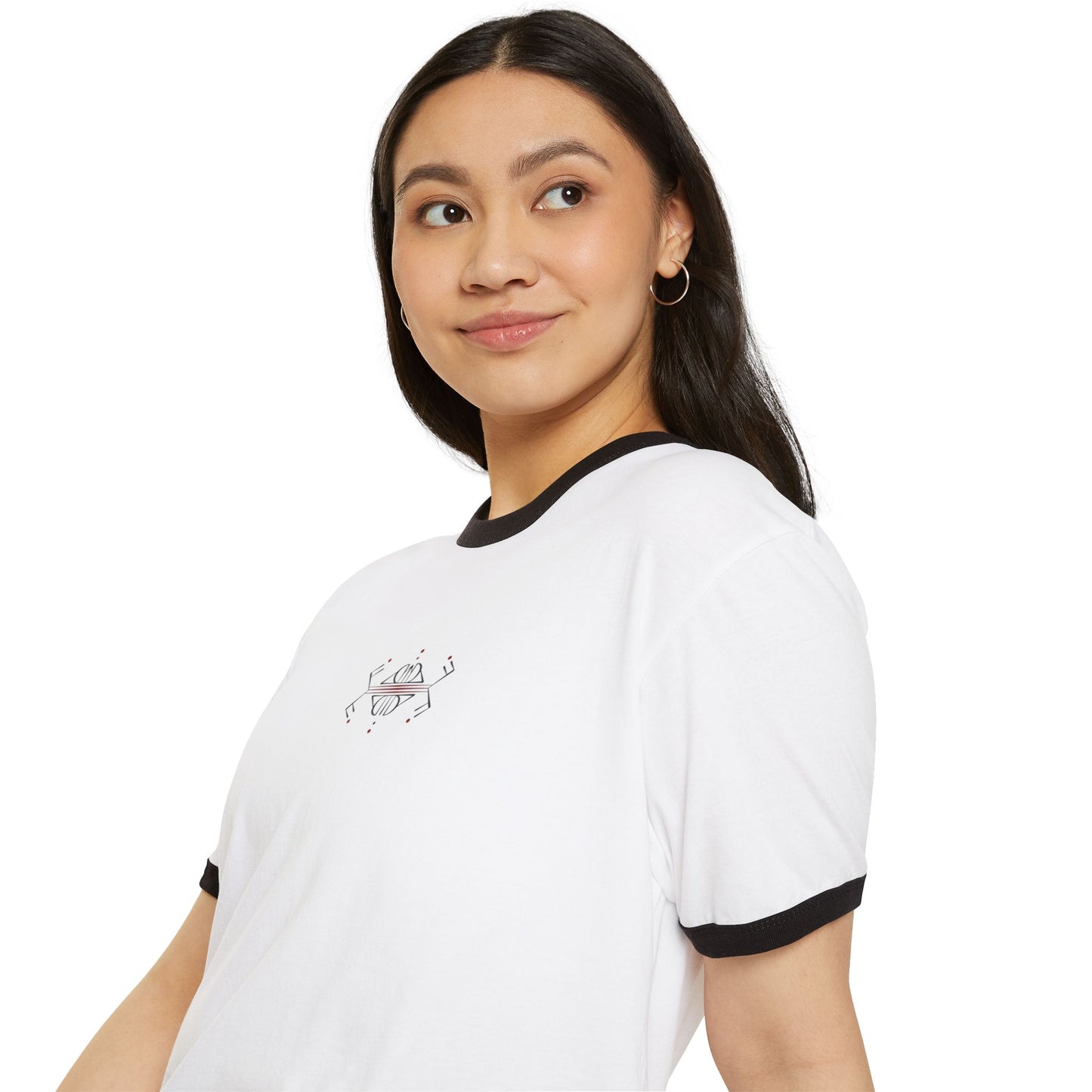 Bonorial Geometric Logo Ringer T-Shirt