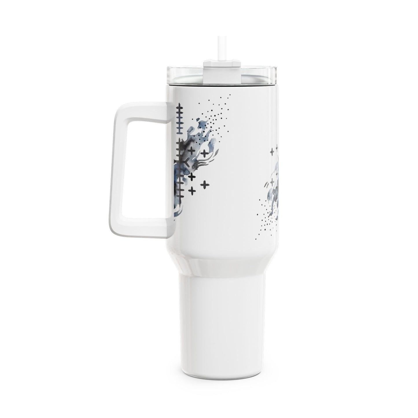 Gobelet de voyage 40 oz « Horse Splash » — Tasse de voyage abstraite avec cheval au galop