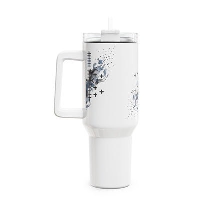 Gobelet de voyage 40 oz « Horse Splash » — Tasse de voyage abstraite avec cheval au galop