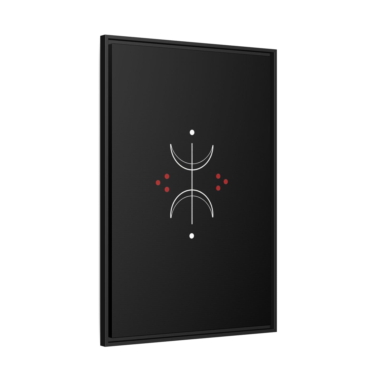 Minimalist Crescent Moon Wall Art — Matte Framed Canvas